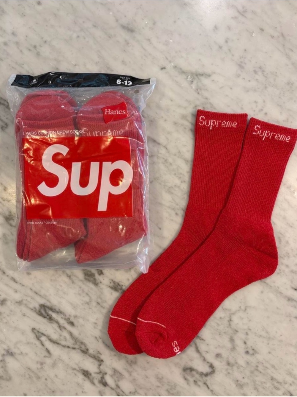 Red Crew Socks - Men's